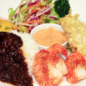チキンフリット＆ケイジャンシュリンプ（プレートランチ）