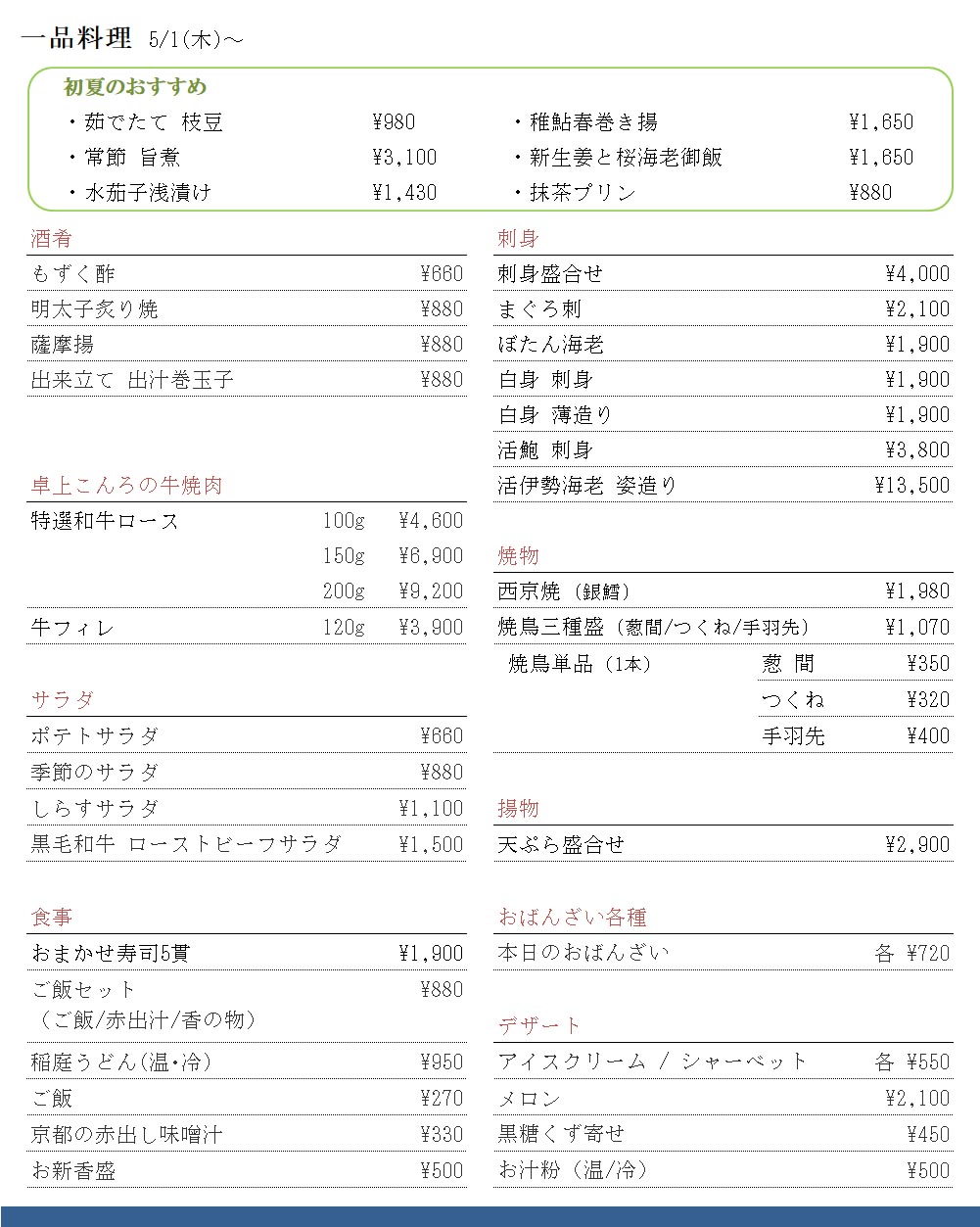 別館一品 250501