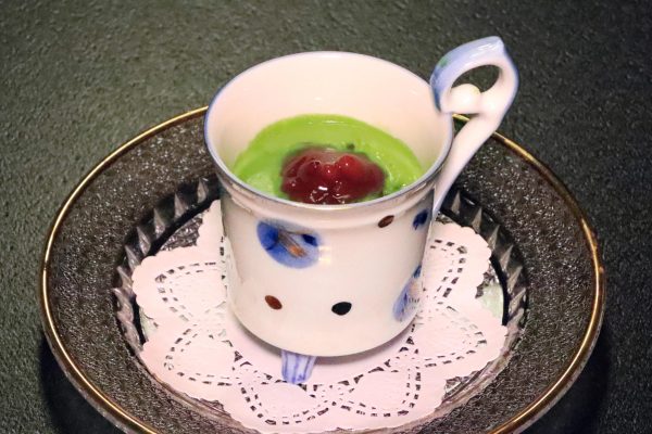甘味（抹茶プリン 小倉）