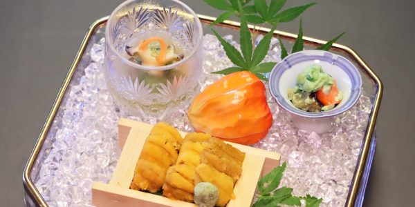 冷菜(生雲丹 蝦夷鮑 海老 ずんだ)