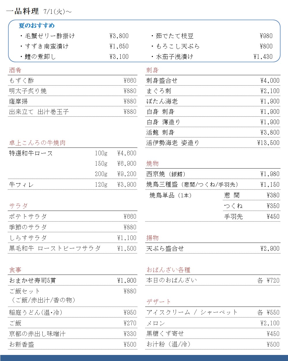 別館一品 250701