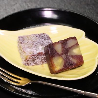 甘味（栗蒸し羊羹）