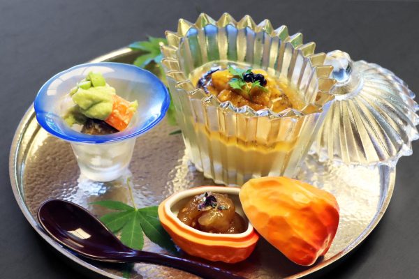 冷菜（蝦夷鮑 海老 ずんだ）
