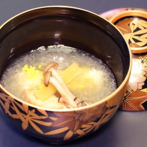 椀盛（霙仕立：髭鱈松前巻）