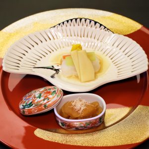 前菜（矢柄昆布〆 数の子）