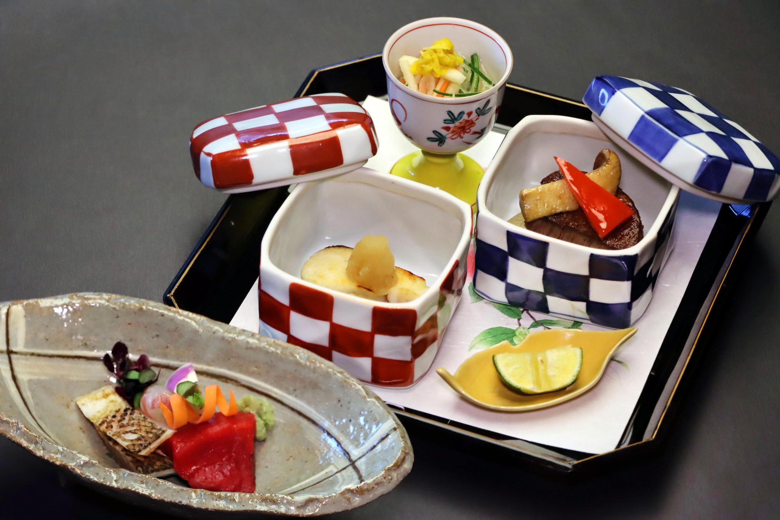 造り 焼物（鰤塩焼 牛野田焼）