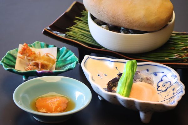 温石（車海老 帆立酒盗）