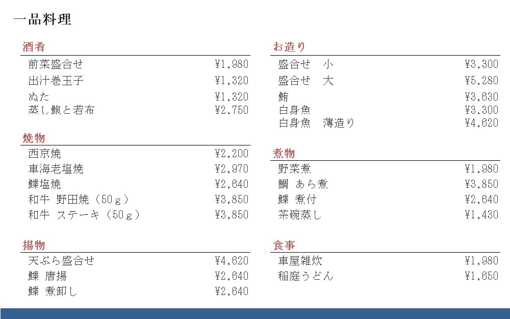 隠れ里 一品(260120) 隠れ里 一品(260120)