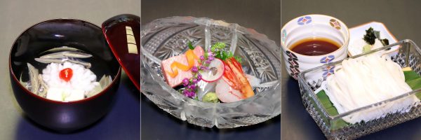 花会席（水無月：椀盛 造り 食事）