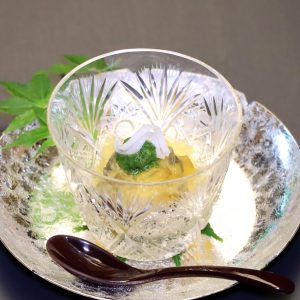合肴（蒸し鮑ゼリー酢）